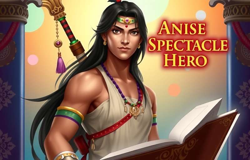 Anise Spectacle Hero Official Cover Art Anise Spectacle Hero game cover featuring the main character in traditional Indian warrior attire with colorful background